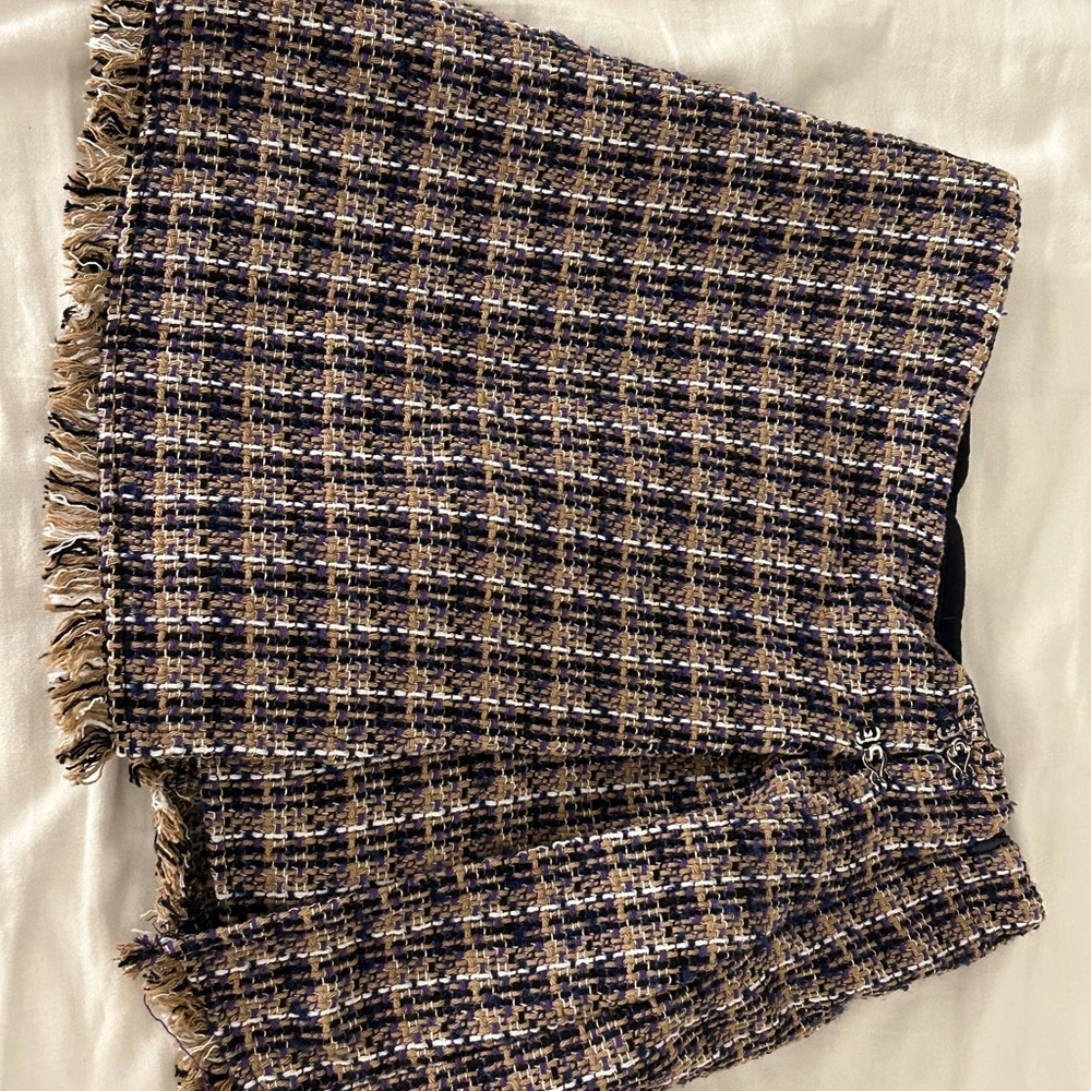 Zara Black and Purple Tweed Skirt - Picture 7 of 9